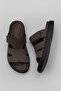 Brown Nubuck Men's Flat Slippers 11t23447 - 5
