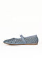 Blue Light Leather Women's Flat Ballerinas 01We1701 - 3