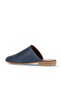 Blue Leather Women's Flat Slippers 01Wa9200 - 4
