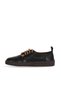 Black Light Brown Leather Women's Flat Shoes 01Wf1803 - 3
