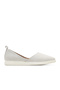 White Broken Leather Women's Flat Ballerinas 01Wy1507