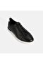 Men's Black Lace-Up Casual Leather Shoes - 5