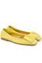 Women's Yellow Leather Ballerinas