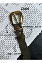Jewel Plain Patterned Suede Women's Gold Buckled Belt Jacket Belt Dress Belt Trouser Belt