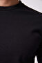 Men's Crew Neck Long Sleeve Regular Fit Basic T-Shirt Black - 3