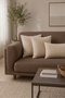 Chevron Bohemian Decorative Punch Cushion Cover | 45x45 Beige - 4