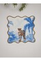 Pack of 6 Jungle Series Compatible Watercolor Animal Pattern Embroidered Cocktail Napkins - 5