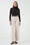 Bdart Slim Fit Round Neck Blouse with Volan Detail - 2