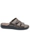 Asker 1926 100% Genuine Leather Men's Full Orthopedic Slippers Brown - 2