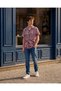Senior Boys Rust Allover Print Casual Shirt - 5