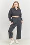 x Cardi B Women Sportswear Fit Hooded Outdoor Crop Sweatshirt, Black - 3