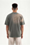 Men's m Logo Patched Washing Oversize T-Shirt Khaki - 3