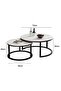 Ceramic Nesting Coffee Table Set with Metal Frame – Modern – 70 and 50 cm Sizes - 7
