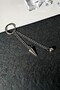 Perforated Spear and Globe Model Tassel Earring Men's Unisex 316L Steel Earring 1 Piece - 4