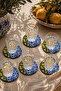 Motifed Lemon Coasters Set of 6 – Sicily Themed - 9 Cm, 3 mm Mdf, Uv Printing, Decorative Coasters - 3