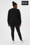 Women's Plus Size Handwritten Brooklyn Printed Crew Neck Thin Sweatshirt Spr26Bswk956-6 - 2