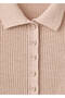 Polo Collar Rib Knit Jumpsuit - 7