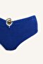Regular Fit Wrinkled Textured Blue Bikini Bottom E0209Ax25Sm - 6