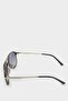 Men's Oval Large Black Metal Frame Black Glass Polarized Sunglasses F0584Axns - 4