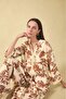 Relax Fit Crew Neck Printed Linen Blend Long Sleeve Shirt H3349Ax26Sm