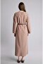 Loose Fit Crew Neck Linen Blend Long Sleeve Dress H3740Ax26Sm - 7