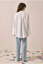 Ribbed Denim Trousers Ice Blue - 5
