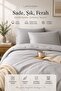 Double Yarn-Dyed Cotton Striped Buttoned Duvet Cover Set 200X220 cm King Size Anthracite - 2