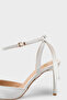 Women's Pointed Toe Ankle Strap Heeled Shoes Bales White - 5