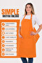 Simple kitchen apron with adjustable strap