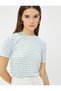 Ribbed T-Shirt Slim Fit Short Sleeve Crew Neck