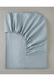 Novella Premium Cotton Textured King Size Elastic Bed Sheet 180X200 cm Light Blue
