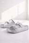 Pienn Silver Glitter Buckle Girls' Summer Slippers