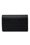 2026 New Women's Luxury Strap Hand and Shoulder Bag Makeup Bag with Snap Fasten Faux Leather Wallet Simple Mini Square Bag, Black - 7