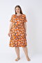 Women's Large Size Cotton Modal Fabric Patterned Summer Dress 8034 - 5