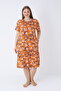 Women's Large Size Cotton Modal Fabric Patterned Summer Dress 8034 - 3