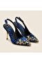 Turquoise Embroidery Detailed Heeled Shoes - 3