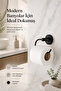 Matte Black Toilet Paper Holder WC Paper Holder Toilet Paper Holder - Either Paste or Assemble - 8