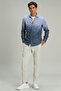 Mark Men's Smart Shirt Comfort Slim Fit Navy Blue - 4