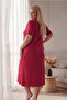 Women's Plus Size Lace Detailed 4-Button Cotton Mother's Nightgown - 3