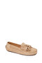 Women's Beige Tasseled Suede Leather Loafer 26Pfd151210 - 7