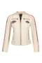 Ladyracer Women's White Embroidered Slim-Fit Leather Jacket 25Sgm589851 - 2