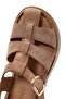 Women's Dark Powder Ankle Buckle Thick Sole Suede Leather Comfort Sandals 26Sfd341310 - 8