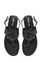 Women's Black Flower Detailed Flip Flops Sandals 25Sfe 401218 - 7