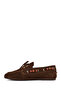 Women's Brown Suede Shoes with Accessory Details, Leather Loafer 26Pfd202110 - 4