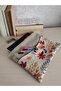 Velvet Textured Book Cover |   Autumn Leaf Patterned Fabric Book Protector with Snap Closure - 2