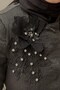 Embossed Floral Embroidered Jacket Skirt Set - 5
