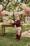 Baby Girl Linen Romper Set 3 Pieces 100% Cotton 3-6-9-12 Months - 6