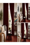 Claret Red Thick Sunshade Blackout Blackening Background Curtain Flat Planting - 2