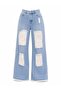 Women's High Waist Distressed Wide Leg Denim Jeans - 3