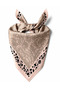 Beige patterned women's scarf bandana 50x50 cm mini size hair neck bag accessory - 2